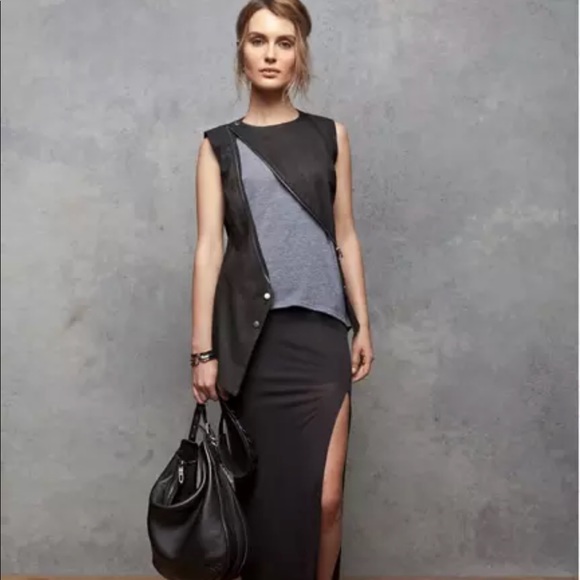 Veronica Beard Jackets & Blazers - Veronica Beard Leather Vest Asymmetrical Zipper 0